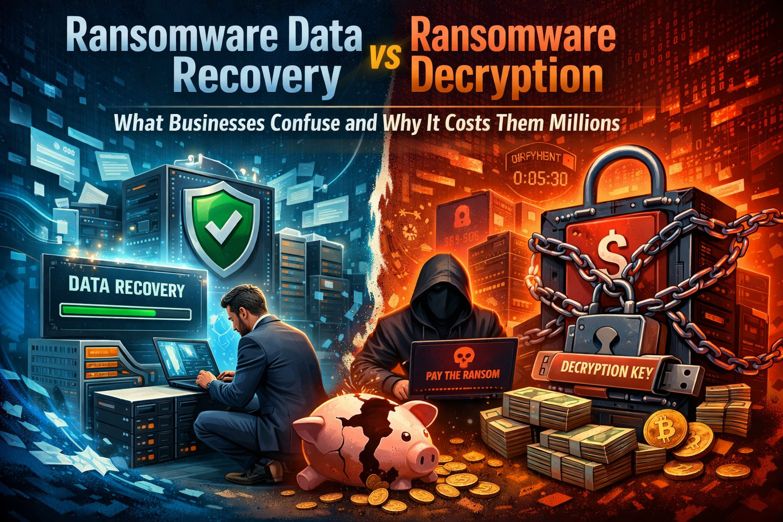 Ransomware Data Recovery vs Ransomware Decryption. What Businesses Confuse and Why It Costs Them Millions